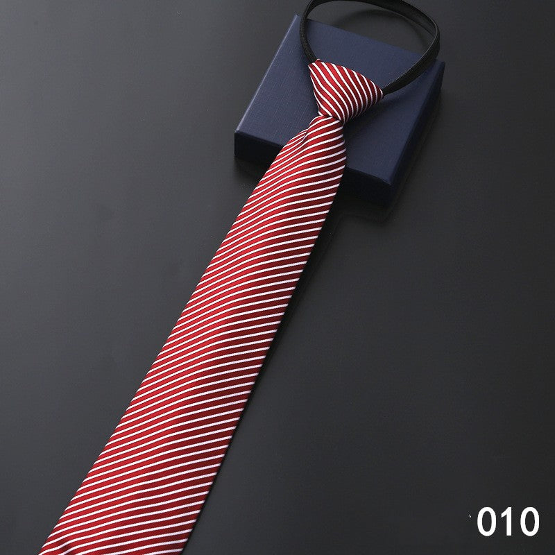 Men's Business Formal Striped Zip Tie