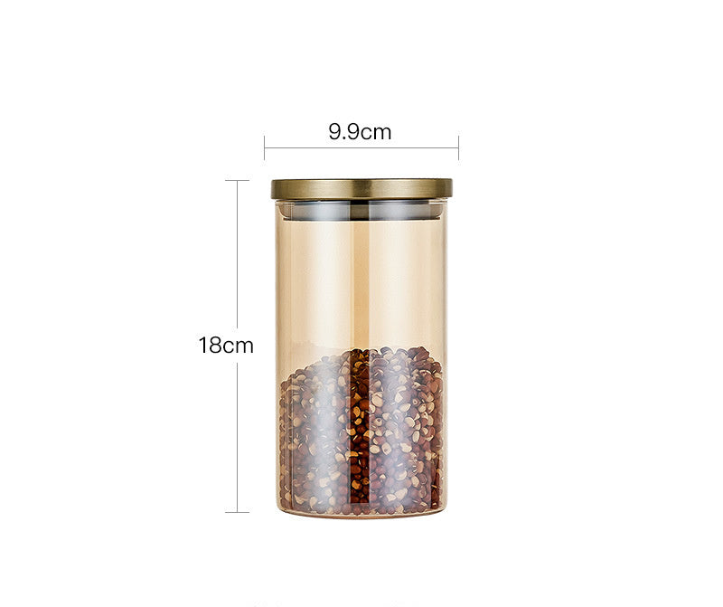 Glass Large Airtight Jar With Lid Moisture-proof Storage Tank Sugar Bowl Tea Can Grain Storage Tank