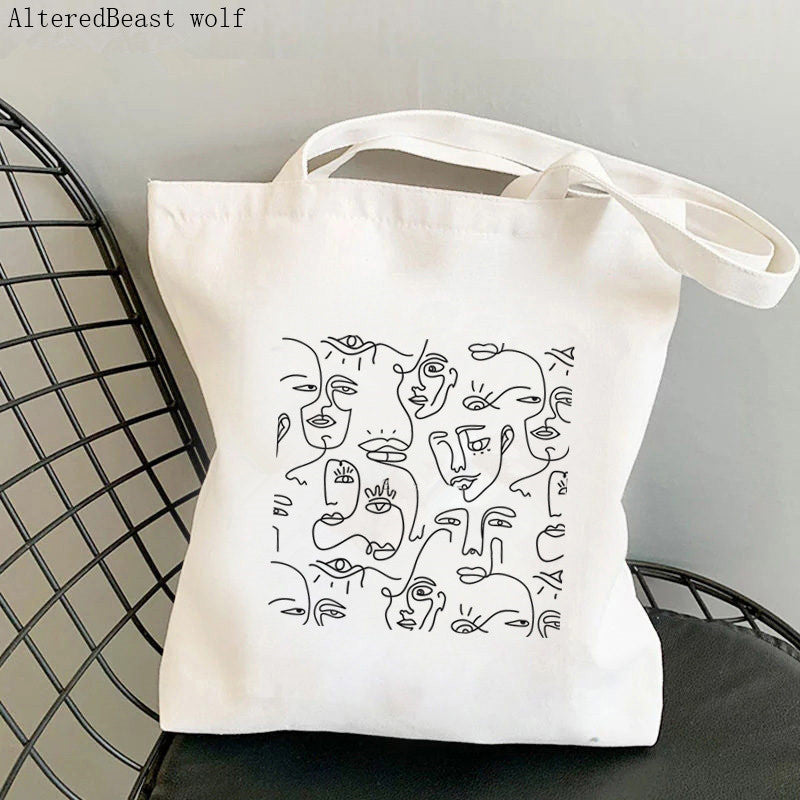 Zipper Polyester Cotton Canvas Shopping Tote Bag