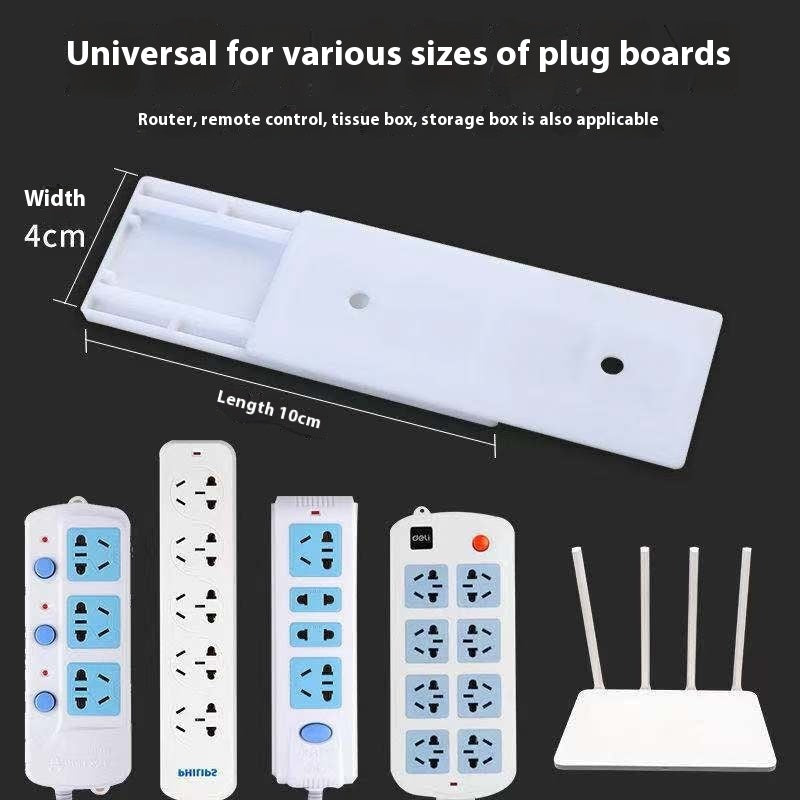 Power Strip Holder Cord Manager Adhesive Punch-free