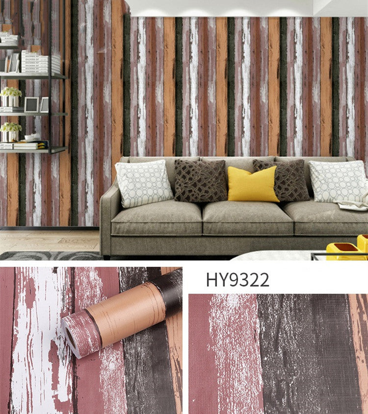 Antique Striped European Wallpaper Waterproof Make Over