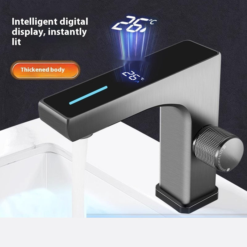 Intelligent Digital Display Basin Hot And Cold Double Control Faucet