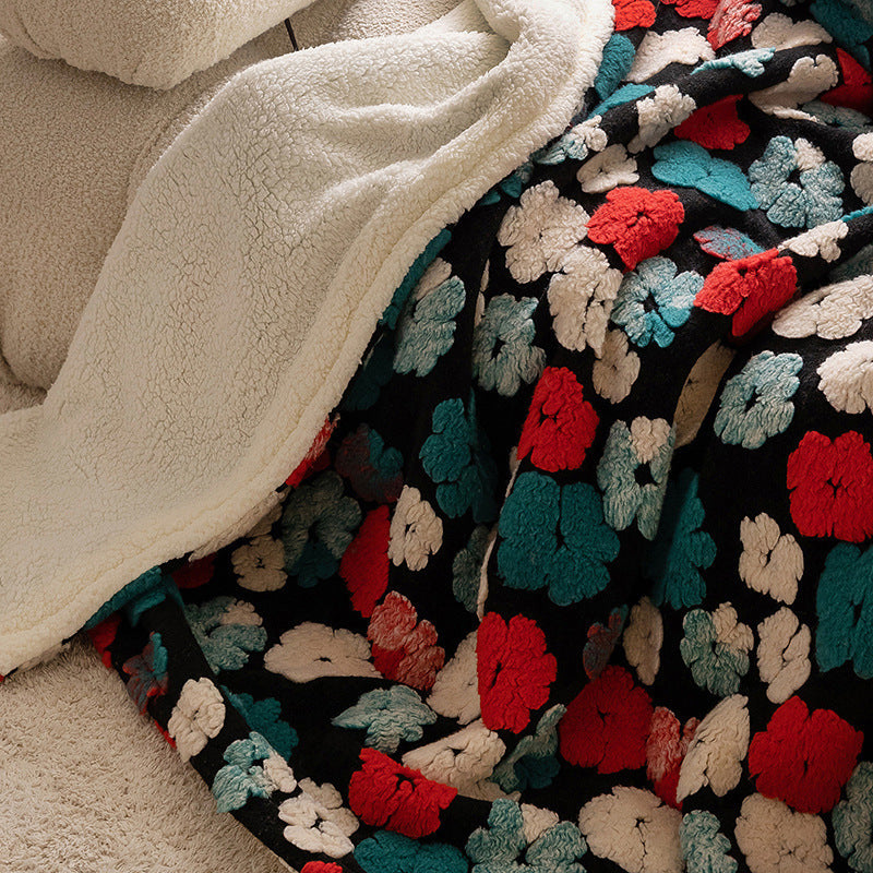 Thickened Double-layer Three-dimensional Wool Blanket Nap Blanket