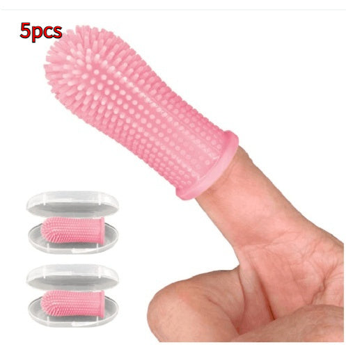 Pet Fingertip Cleaning Silicone Toothbrush