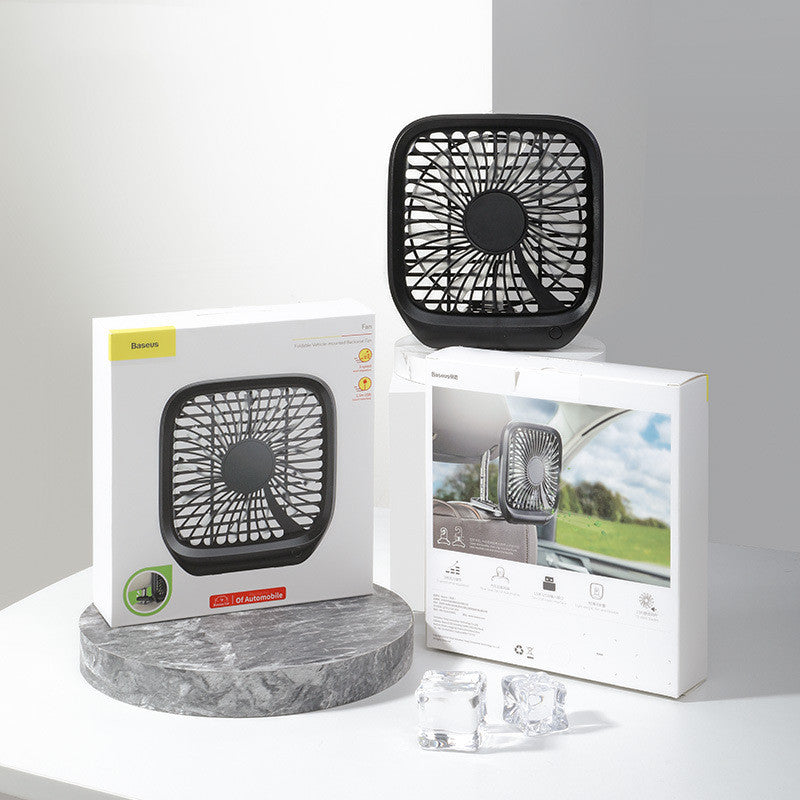 Folding Car Rear Seat Fan With Strong Wind In The Car