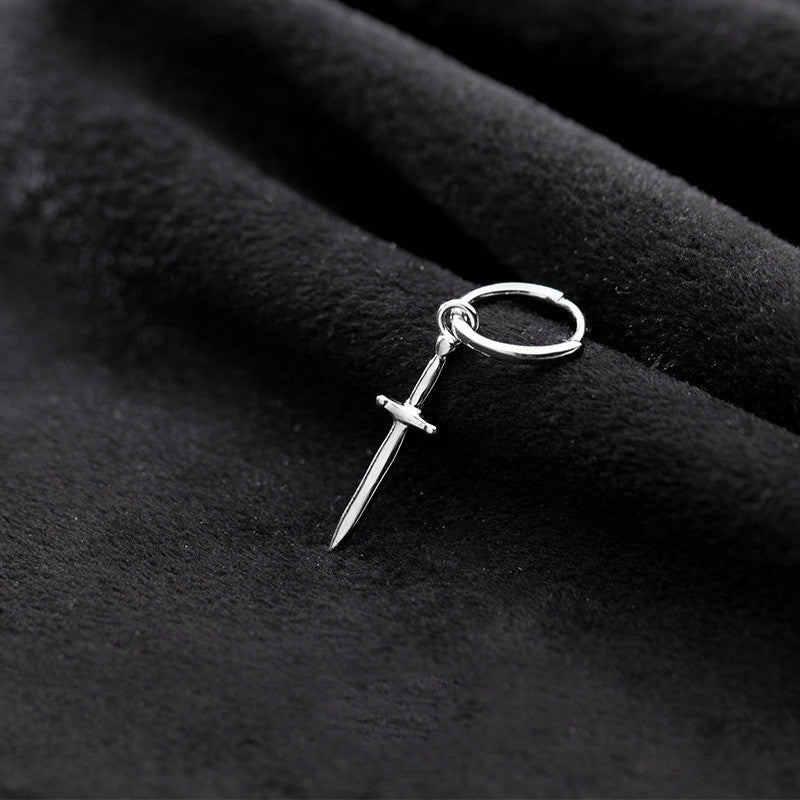 Glossy Cross Sword Creative Personality Earrings