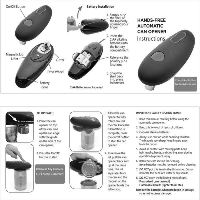 Ouvre-boîte électrique automatique pour bocaux, bouteilles et canettes, à une touche, portable, mains libres, outils de cuisine