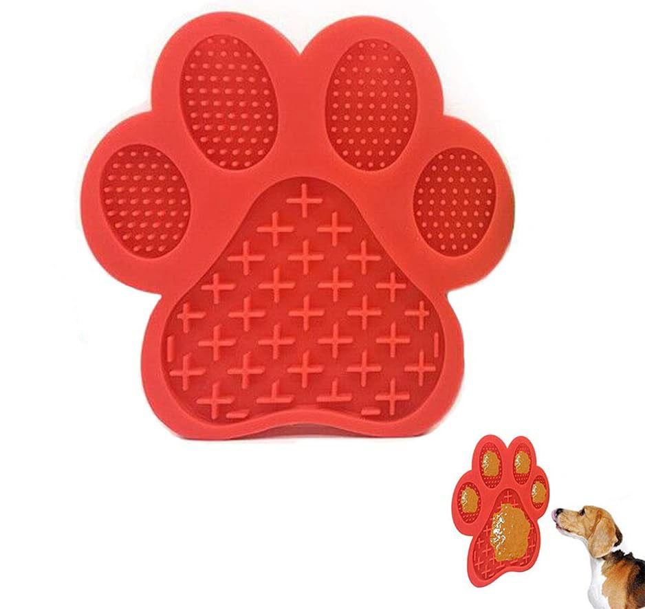 Tapis à lécher pour chien pour l'anxiété, distributeur lent de beurre de cacahuète, gamelles pour chien, tapis à lécher pour chien avec forte aspiration murale pour le bain, le toilettage et le dressage des animaux de compagnie