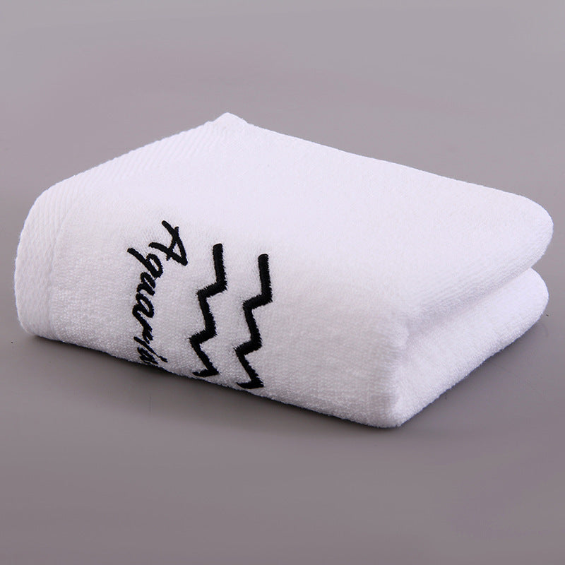 Constellation Bath Towel Plus-sized Thick Absorbent Embroidery Face Washing