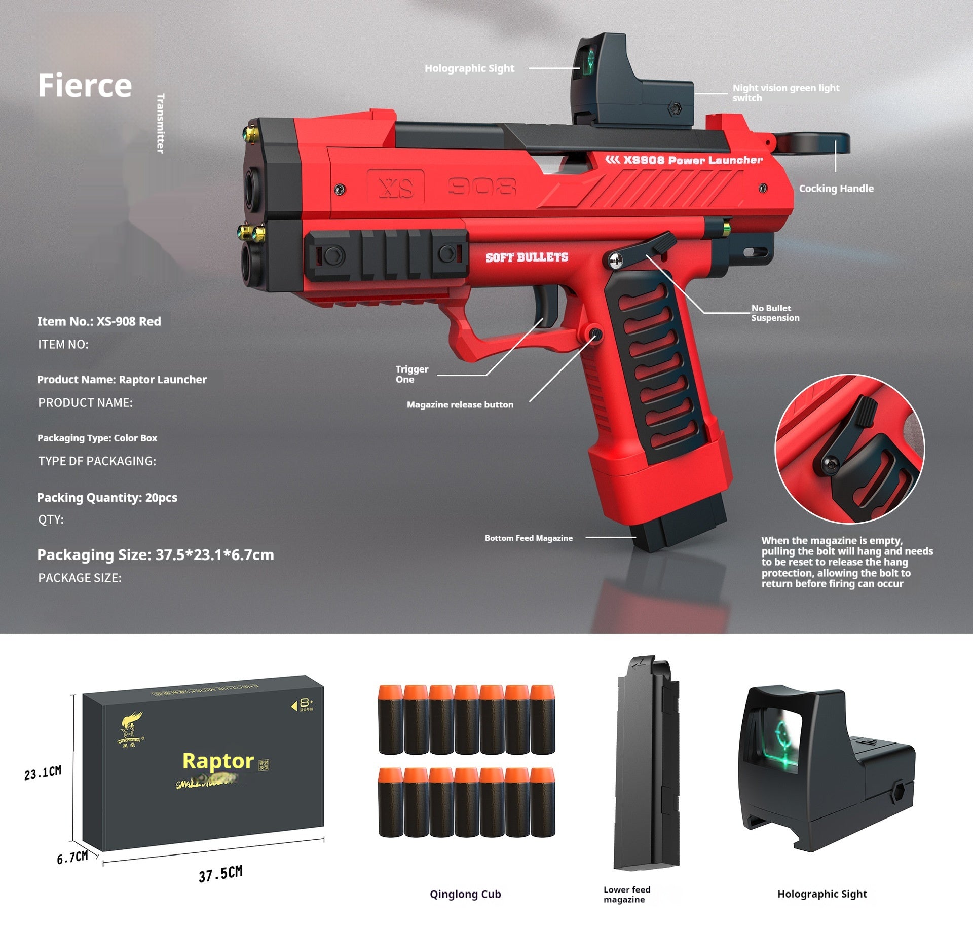 Raptor Launcher Soft Bullet Gun