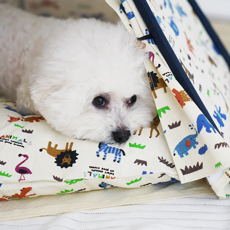 Pet Tent Cat Litter Removable And Washable Cotton Canvas