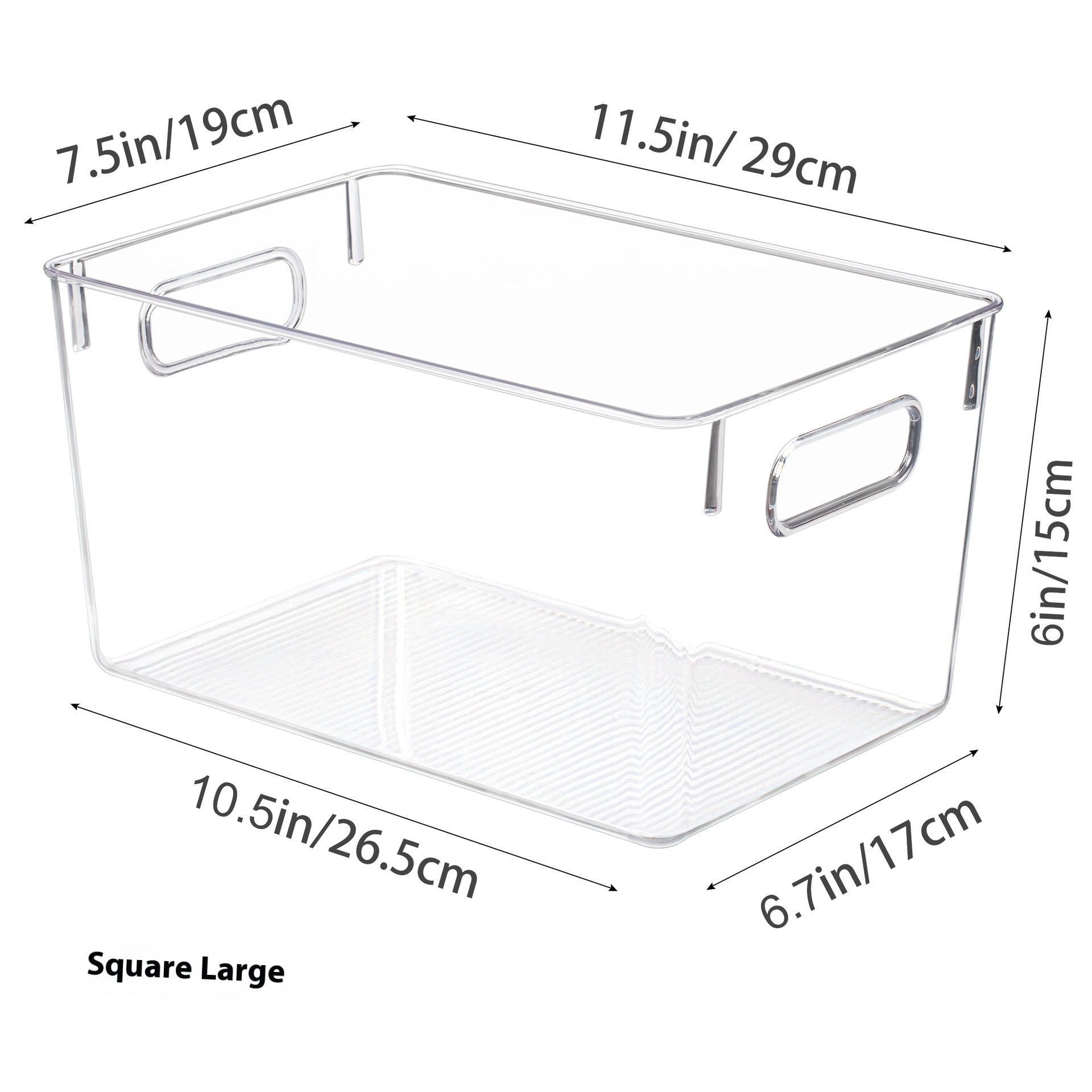 Transparent Drawer Style Refrigerator Storage With Handle