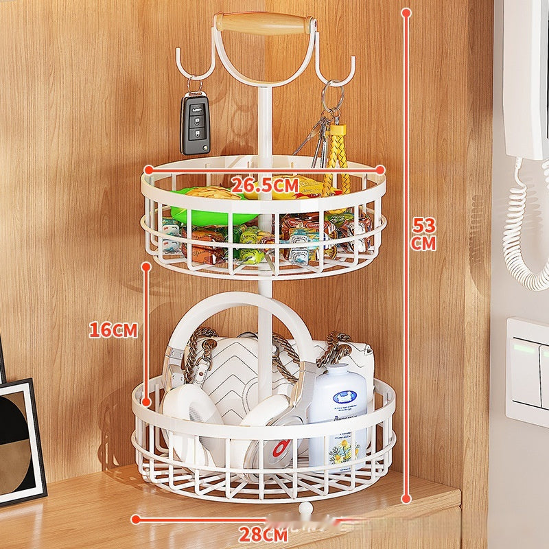 Étagère de rangement de cuisine à deux niveaux et détachable pour salle de bain