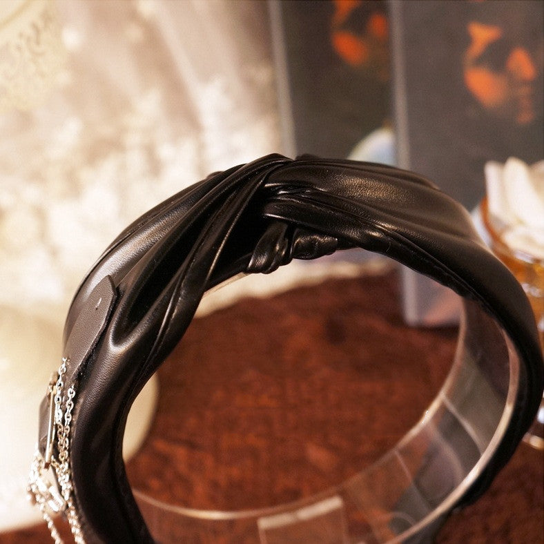 Handmade Headdress Punk Style Bow Love Black Sweet Hairpin