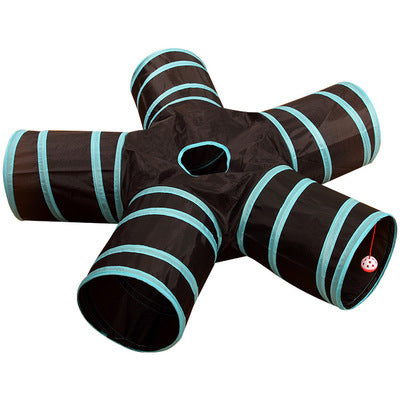 Tunnel pour animaux de compagnie pliable, tente pour chat et chien multi-voies, intérieur, 2 3 4 5 voies