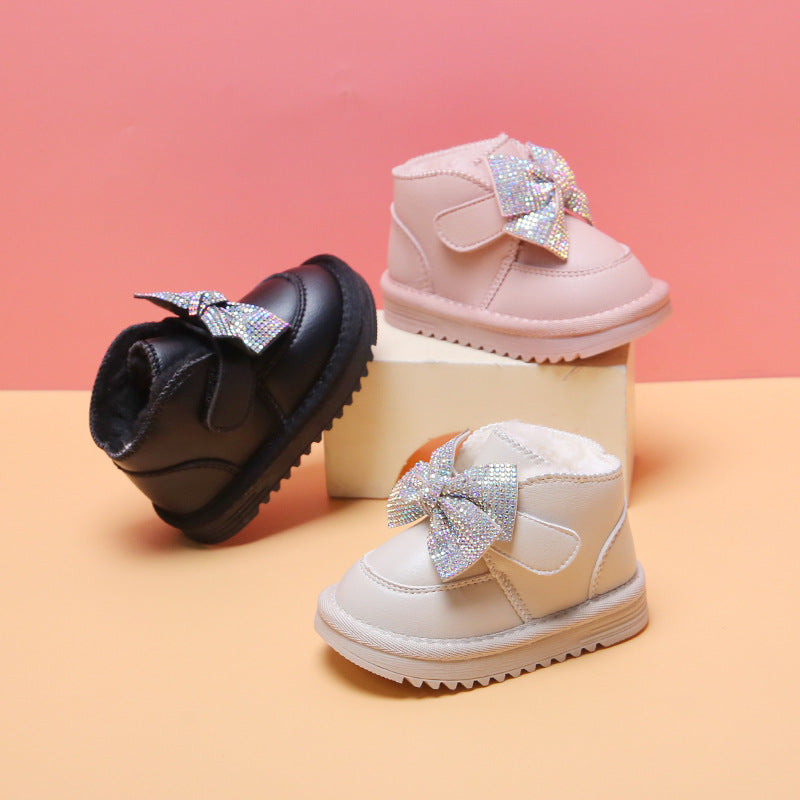 Baby princess toddler cotton shoes soft soled cotton boots