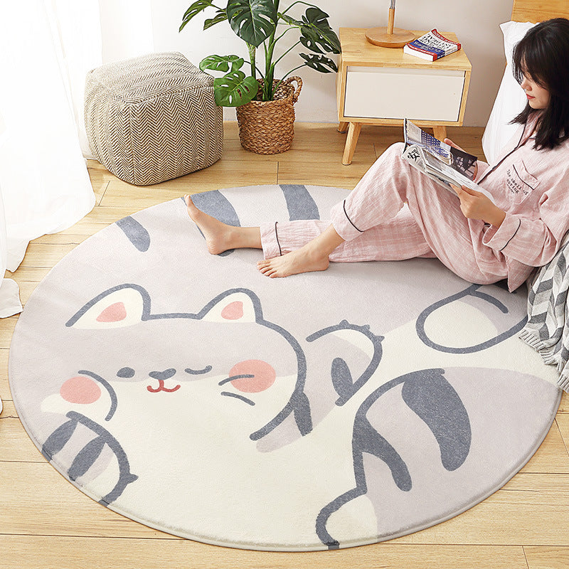 Home Living Room Bedroom Bedside Round Floor Mat