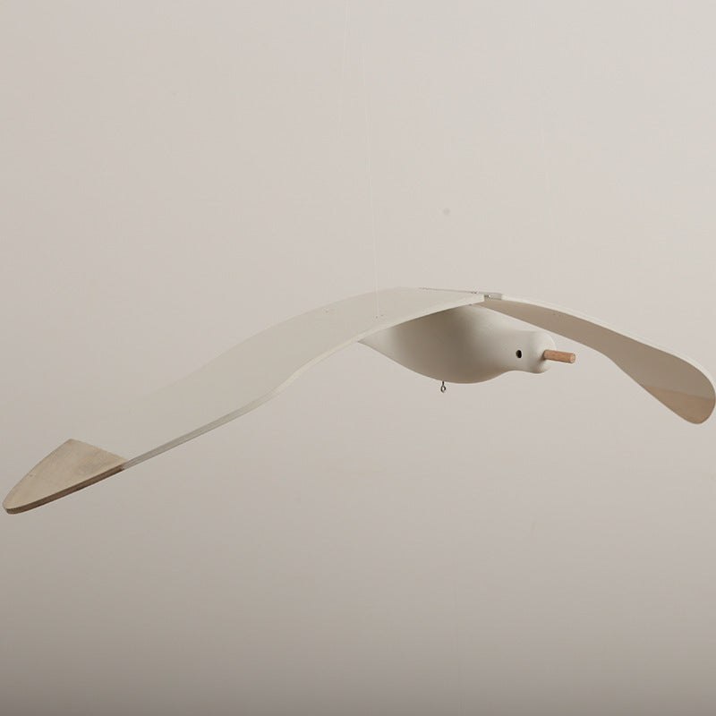 Creative Wooden Will Fly Seagull Shape Floating Window Balcony Hanging Decorations