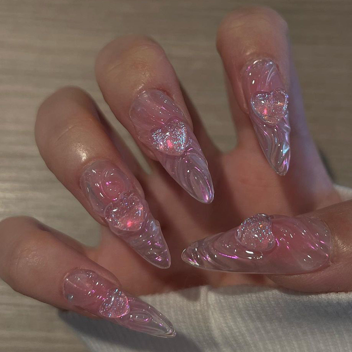 Autocollant d'ongle Aurora Pièce en forme d'armure à porter en 3D
