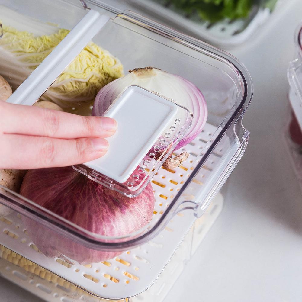 Fruit and vegetable box with lid