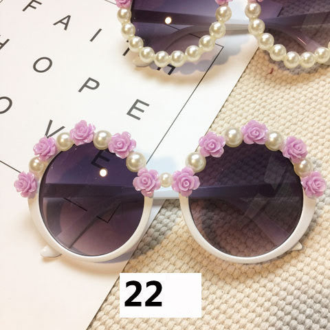 Handmade flower diamond sunglasses