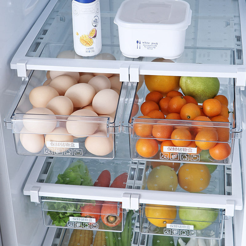 Refrigerator drawer storage box
