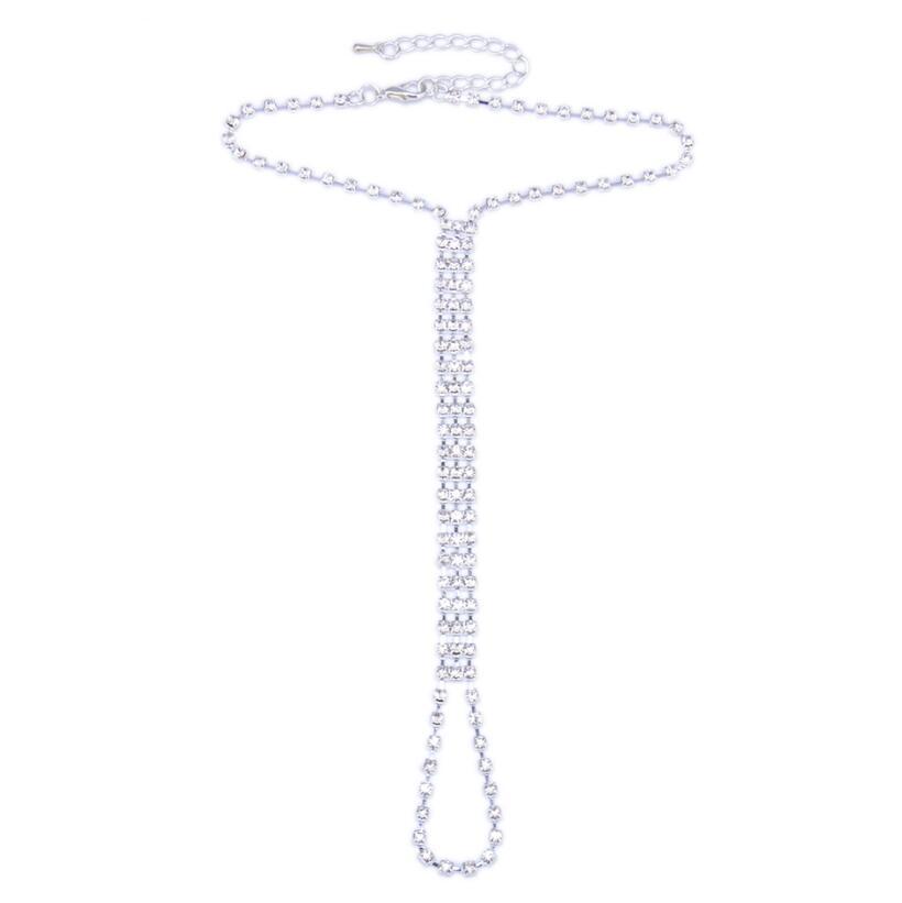 Cheville sexy pour femme, bracelet de cheville d'été avec strass, sandales de plage, chaîne de jambe, chaîne de cheville bohème en cristal