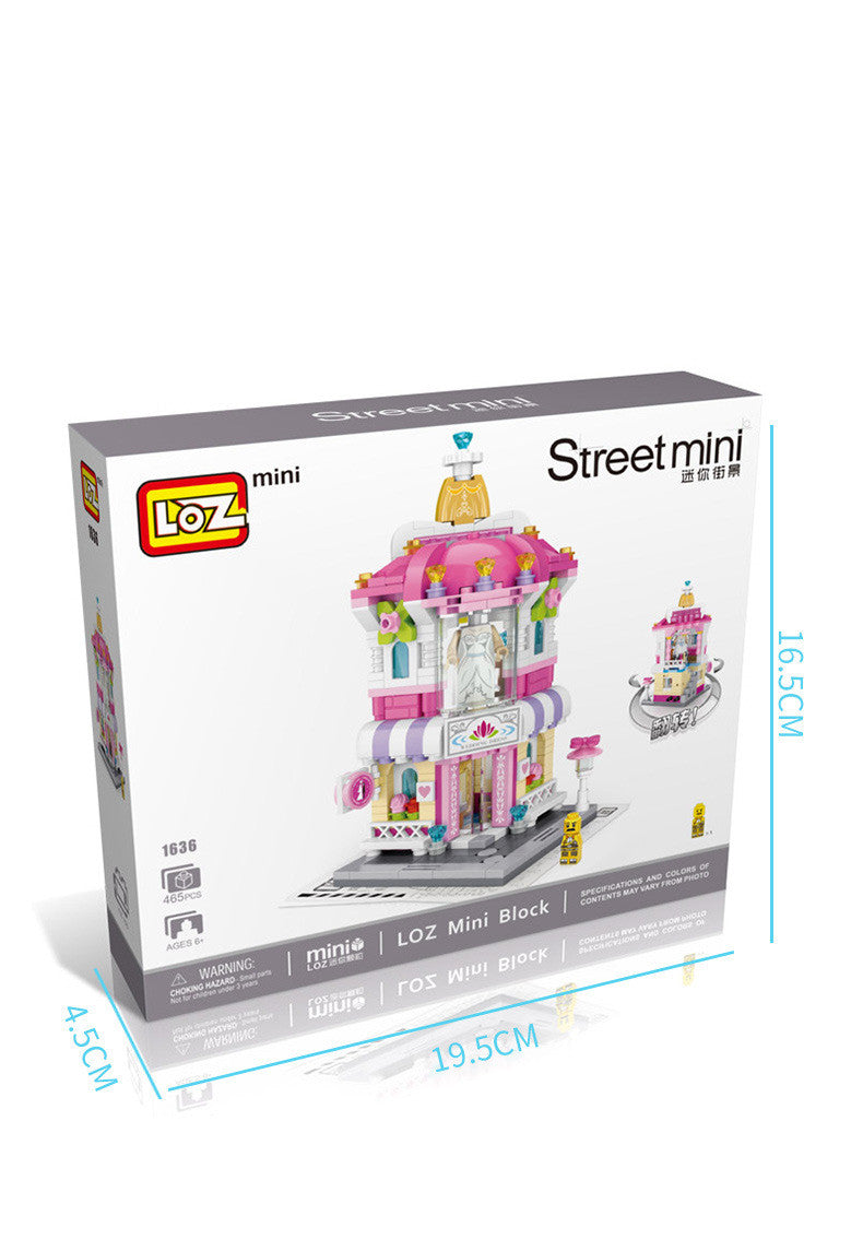Mini street view puzzle assembled house toy