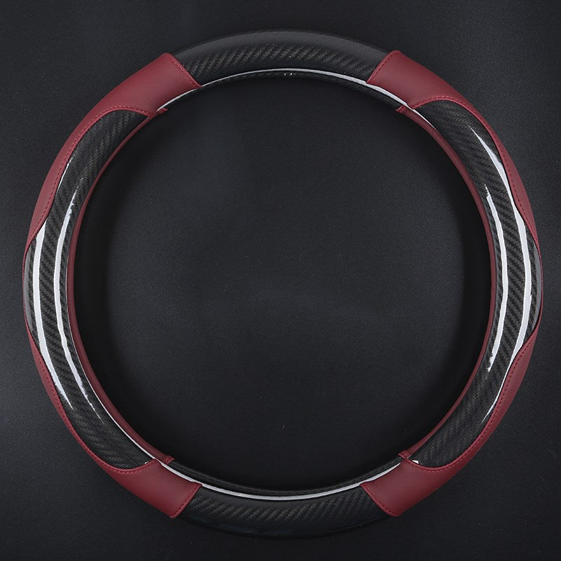 Carbon fiber car steering wheel cover