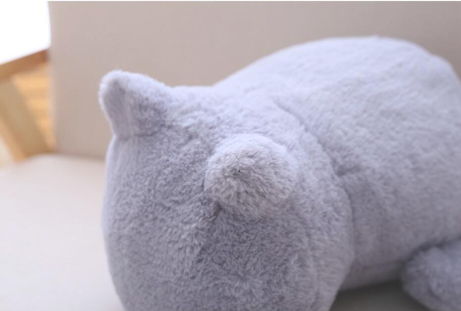 Pure Color Back Cat Plush Doll Fashion Cute Stuffed Animal Simple Plush Toy Room Decorations Girlfriends Birthday Holiday Gifts
