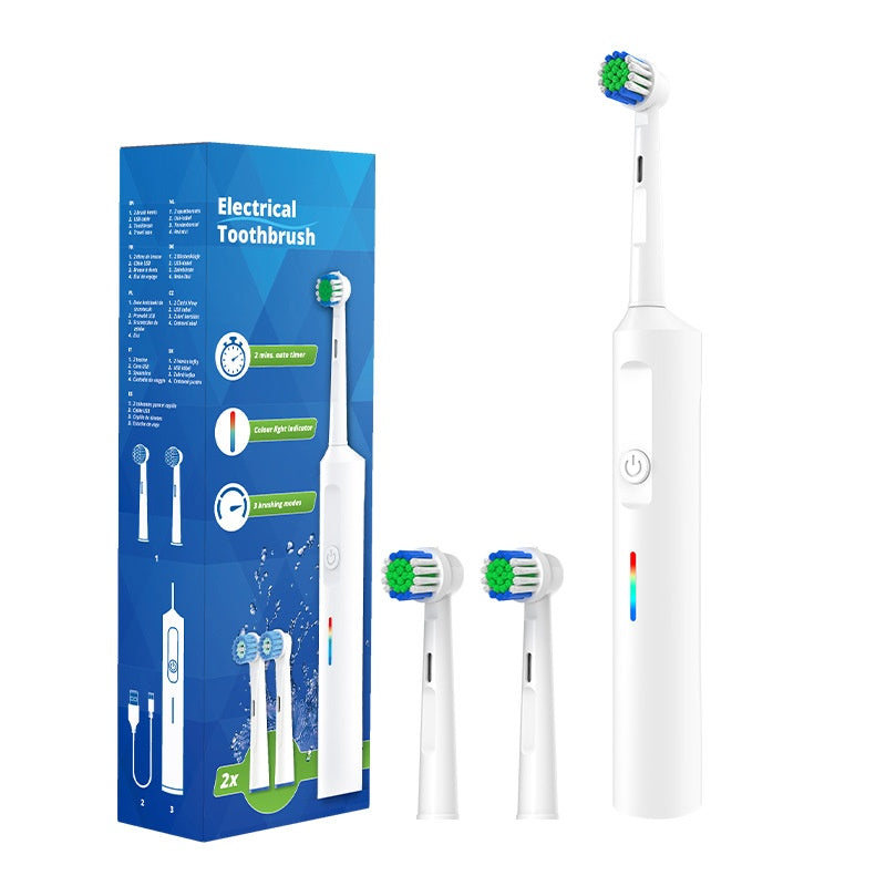 Rotary Electric Toothbrush Whitening Polishing Remove Tooth Stains