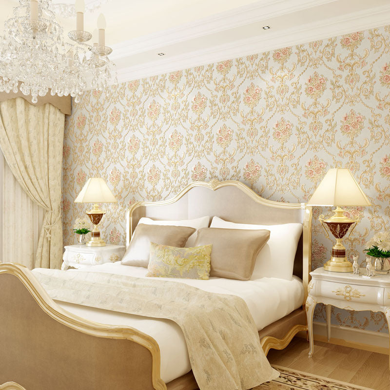 European Damascus 3D Stereo Wallpaper Bedroom Living Room TV Background Wallpaper