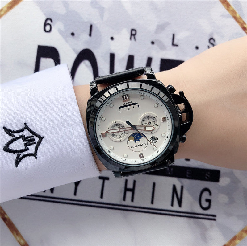 Luminous waterproof 6-pin quartz watch