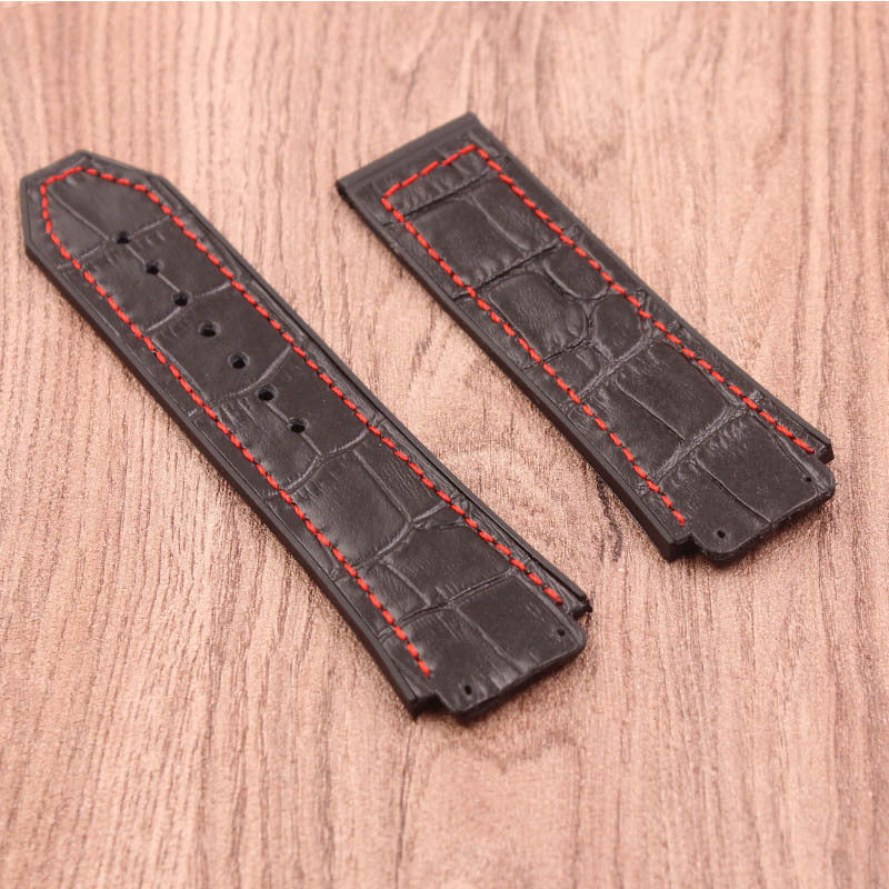 Leather Rubber Strap Men's Watch Accessories