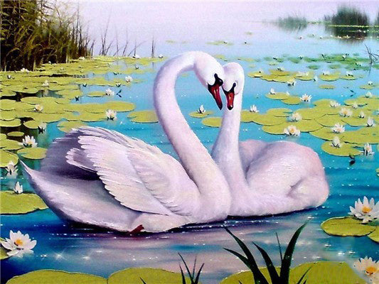 DIY diamond painting embroidery swan