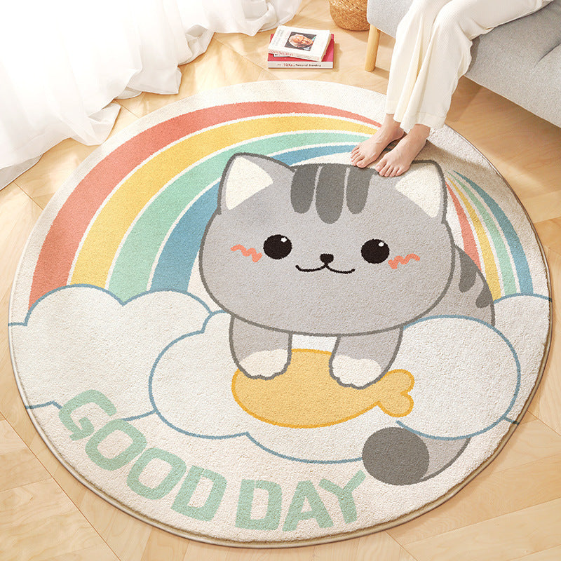 Home Living Room Bedroom Bedside Round Floor Mat