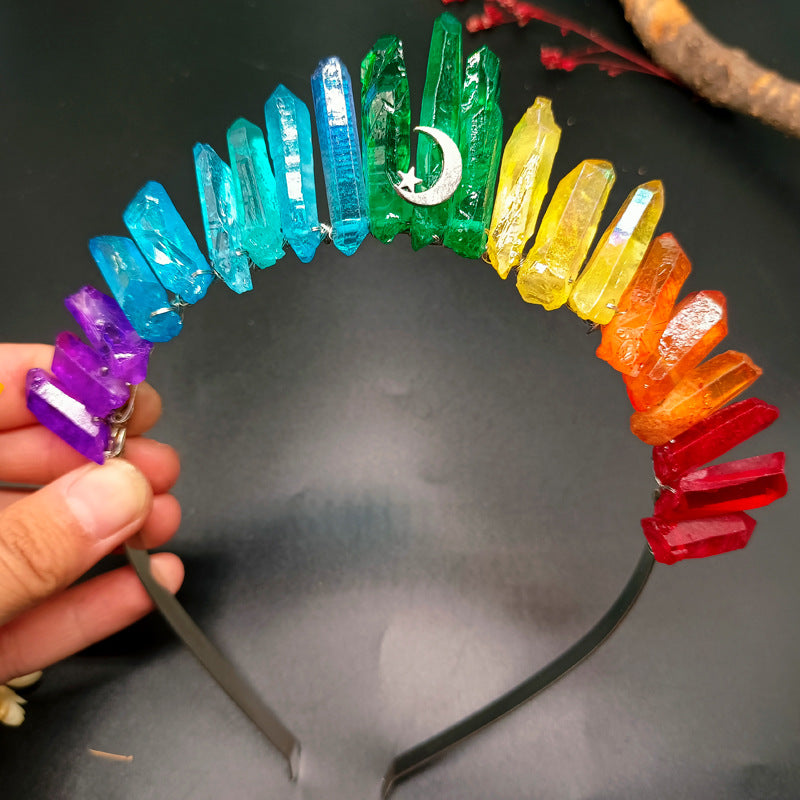 Natural Crystal Crown Hair Band