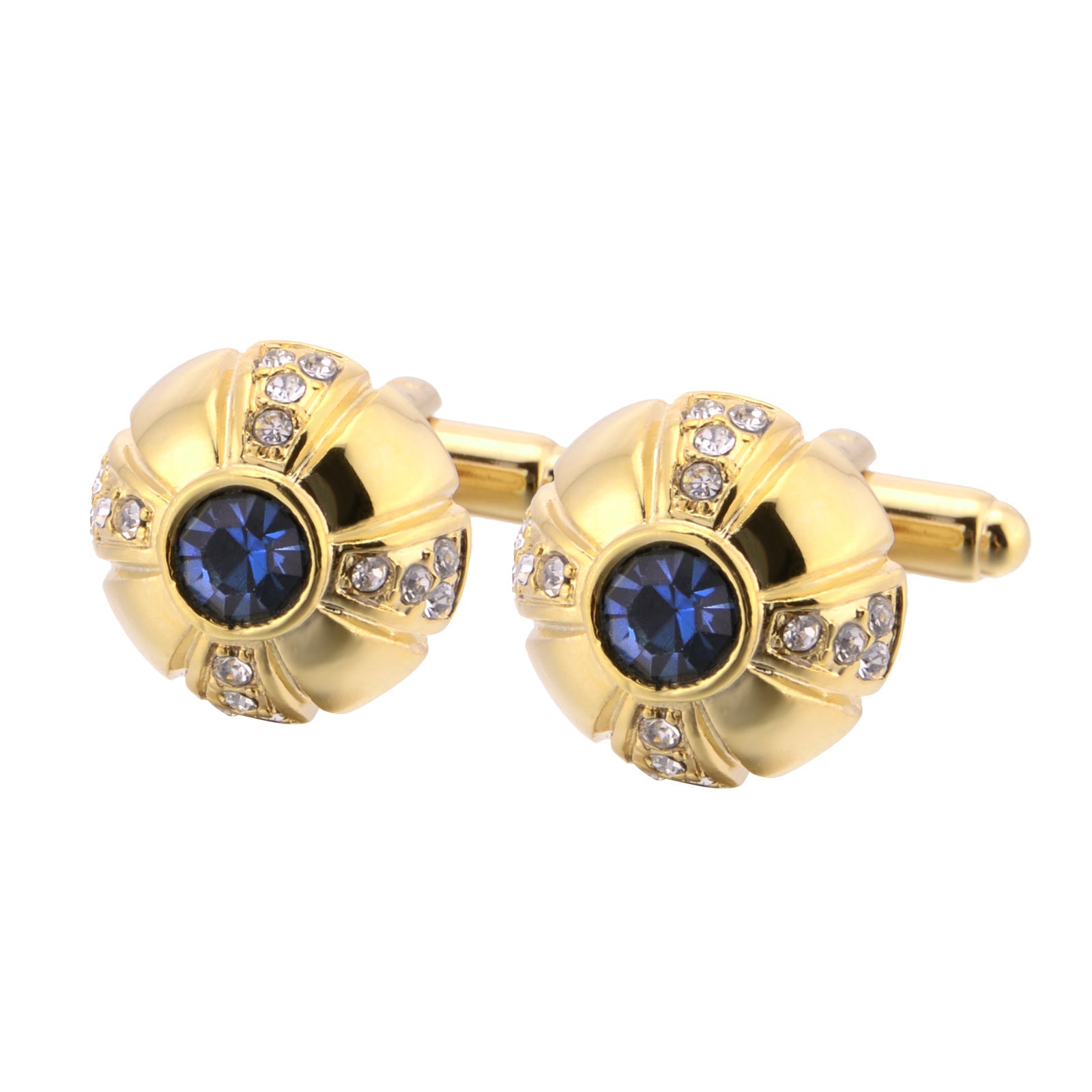 Men's Fashion Gold Umbrella Diamond French Cufflinks