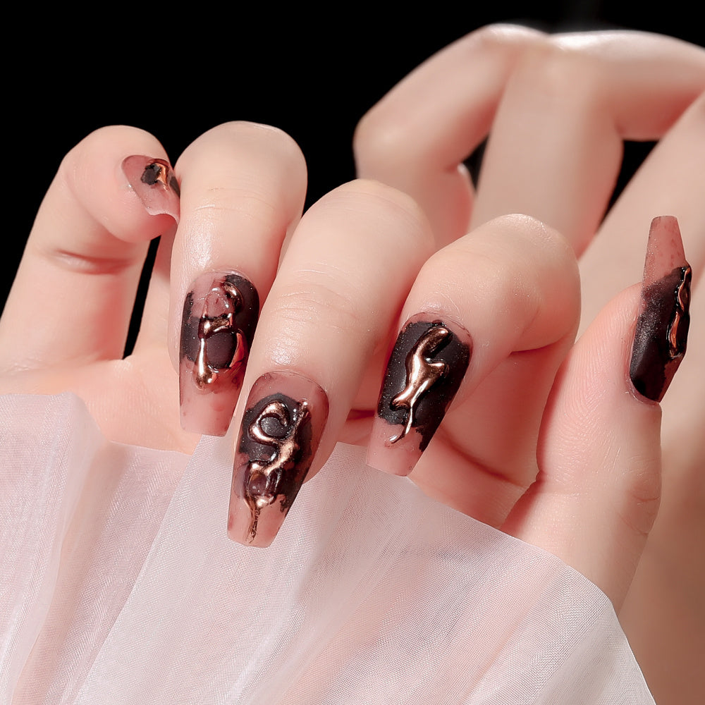 Faux Ongles Adhésifs Décoratifs pour les Mains