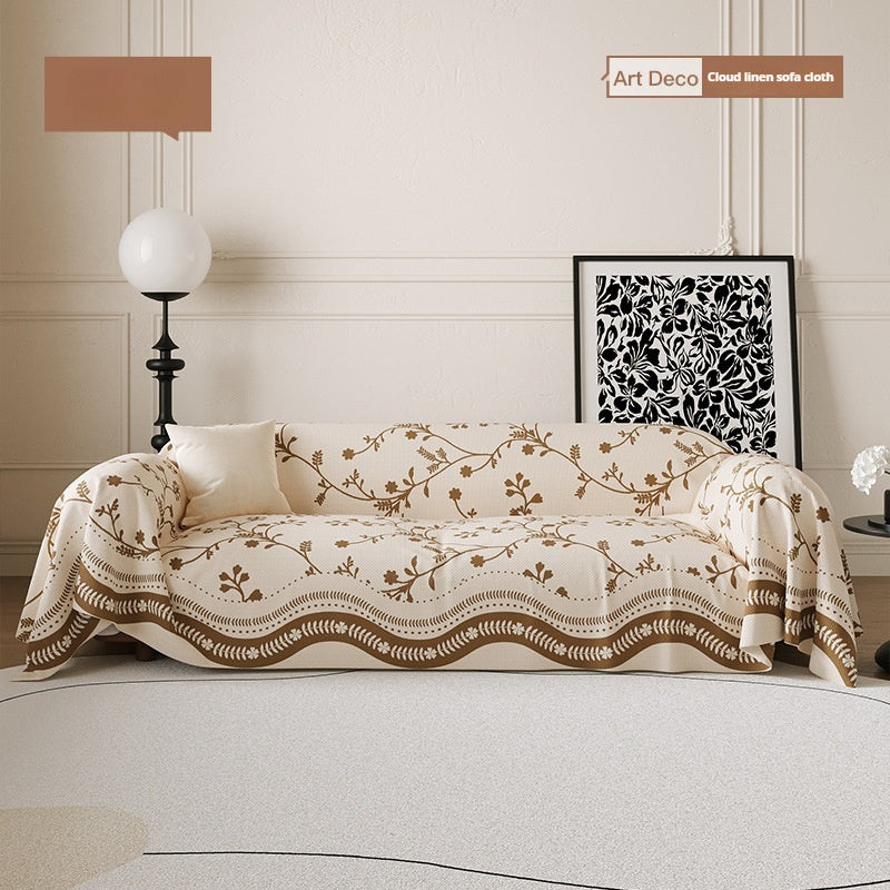 French Retro Four Seasons Universal Non-slip Living Room Anti-scratching Sofa Cover