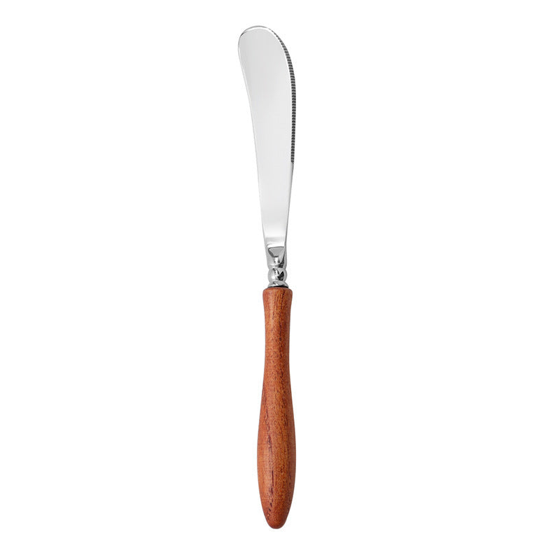 304 Stainless Steel Rosewood Wooden Handle Knife Fork And Spoon Tableware