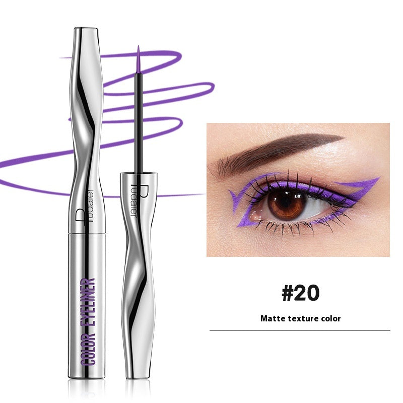 Color Eyeliner Makeup Waterproof Quick-drying Very Fine 24 Colors