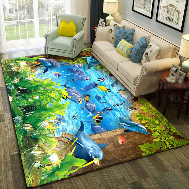 Carpet Living Room Bedroom Tea Table Sofa Floor Mat Rectangular Lovely Room Bedside Carpet