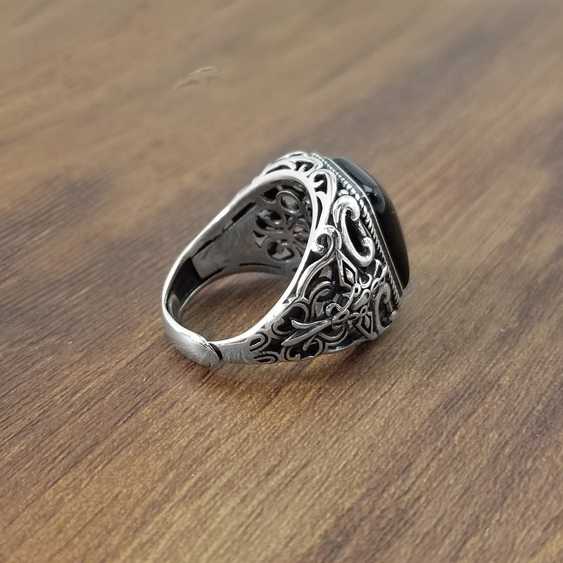 S925 sterling silver ring male ring
