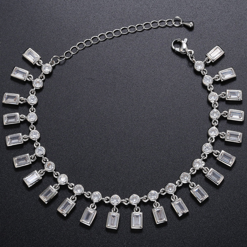 Women's Fashion Gold-plated Square Zirconia Bracelet