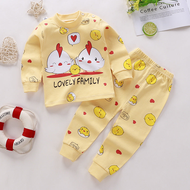 Children's Underwear Suit Pure Cotton Long Johns Top & Bottom Warm Loungewear