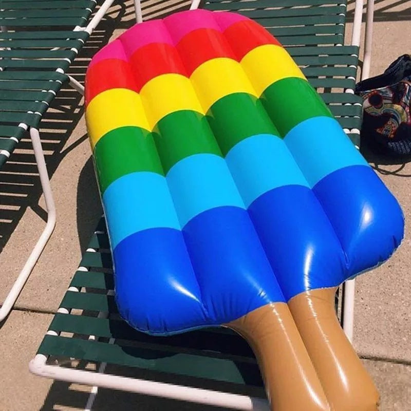Inflatable Popsicle Float Raft PVC Water Float With Colorful Ice Cream Design