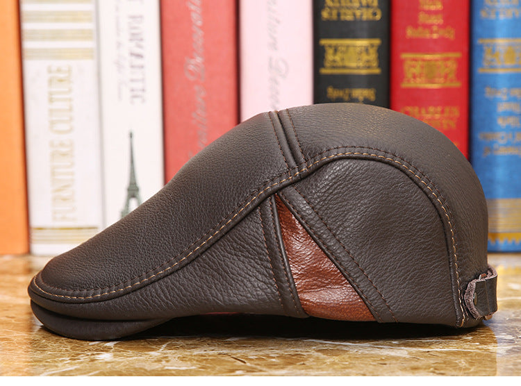 Men's leather cap