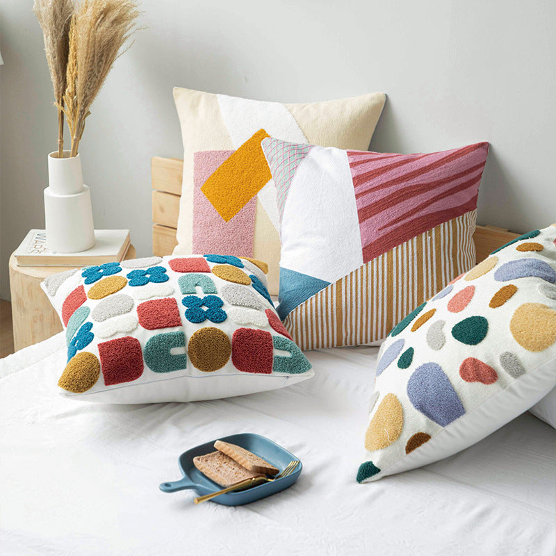 Cotton canvas cushion and pillowcase