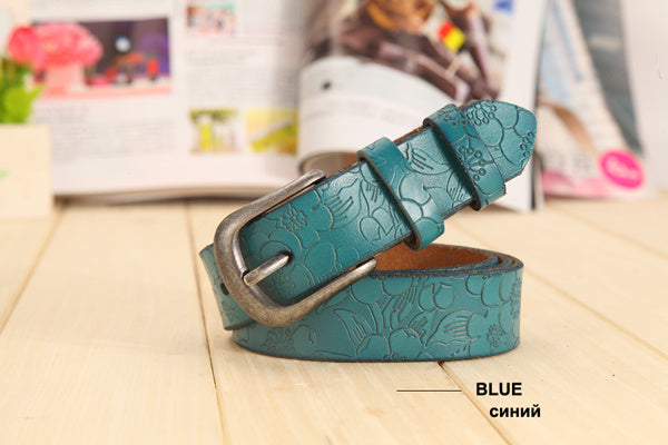 Ceinture creuse en cuir pour femme